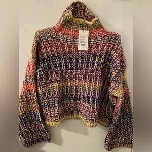 NWT Something Navy multicolored sweater XXL